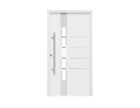 biele bezpečnostné dvere